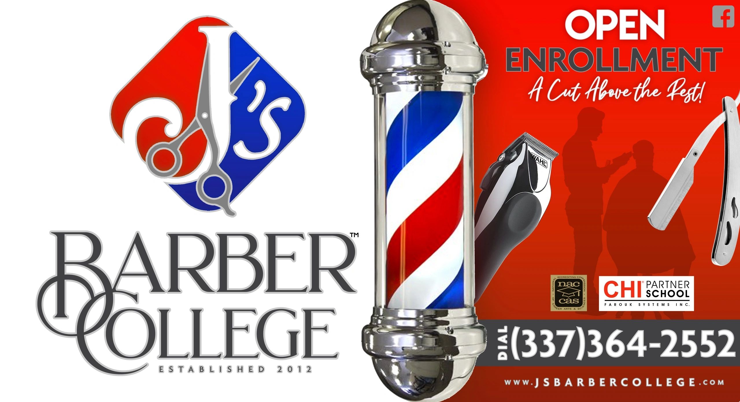 J's Barber College logo